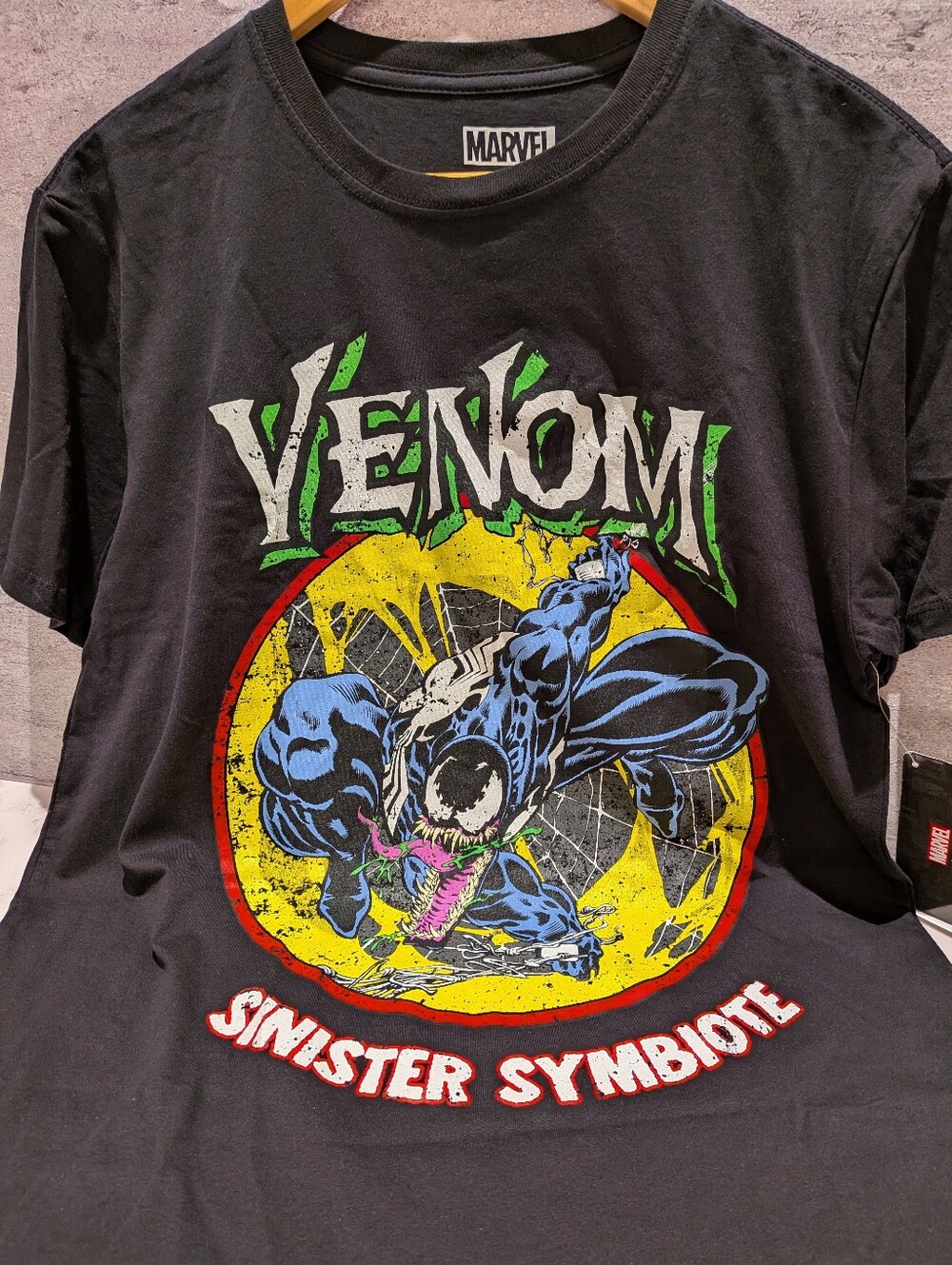 Marvel Venom Black Graphic T-Shirt - Sinister Symbiote - New Medium